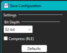 Save Settings centered