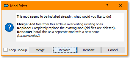 Mod Exists centered