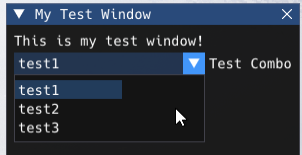 ImGui Combobox